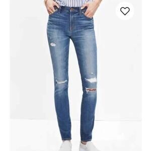 Madewell Distressed 9" High Riser Skinny Skinny Jeans Blue 24